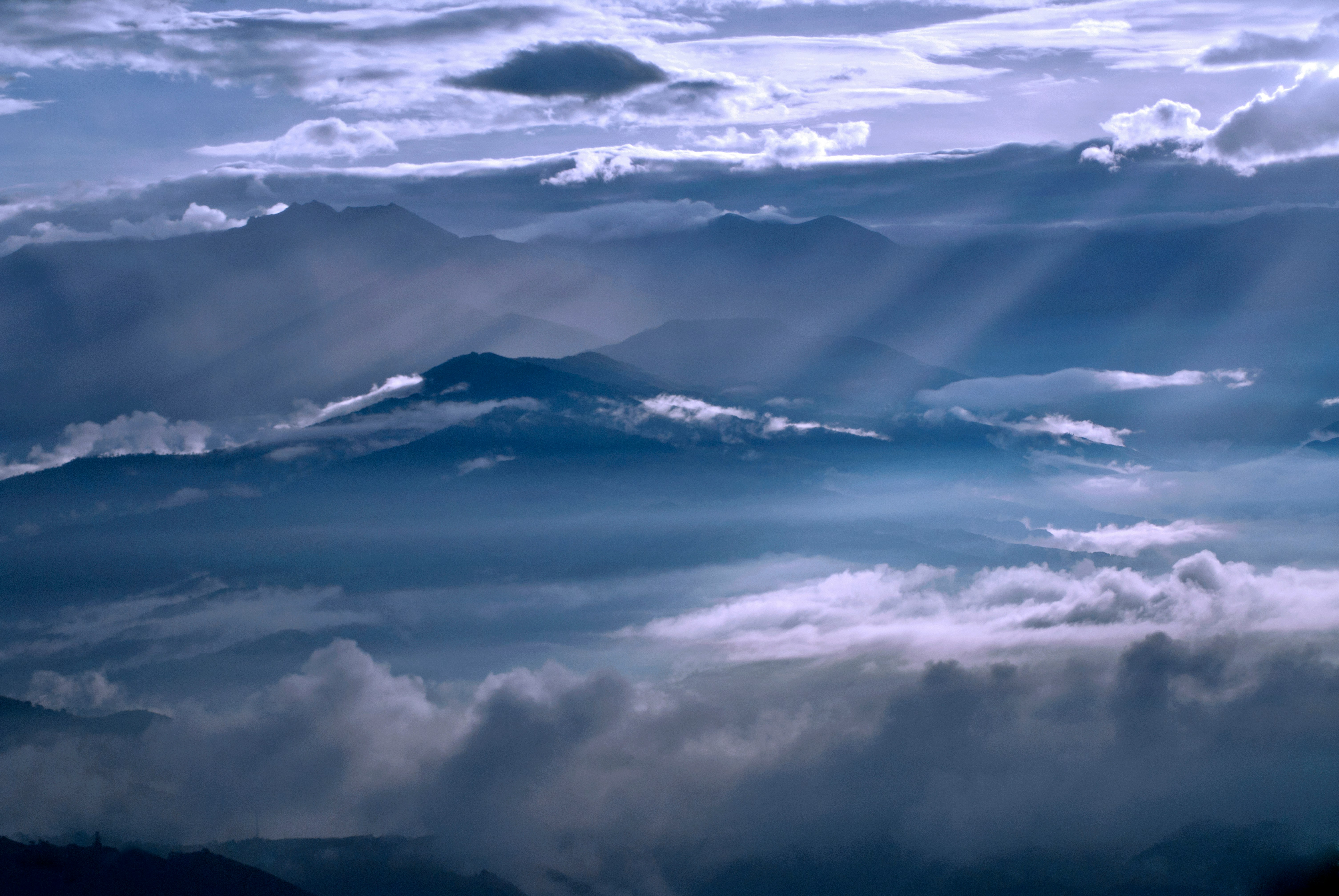 silhouette of mountains